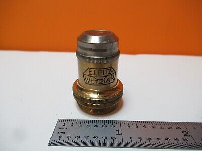 ANTIQUE LEITZ GERMANY POL OBJECTIVE 3.2X P1 MICROSCOPE OPTICS AS PIC &16-B-11