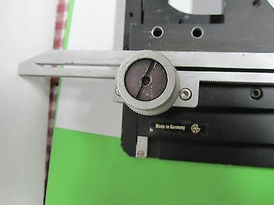 MICROSCOPE PART LEITZ GERMANY STAGE TABLE MICROMETER FOR PARTS BIN#A7