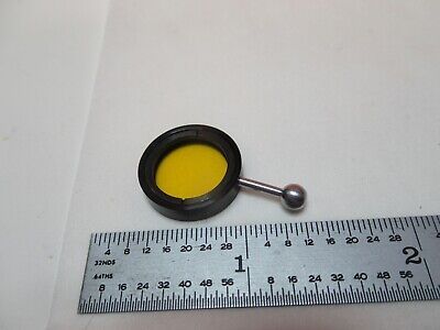 UNITRON YELLOW FILTER OPTICS MICROSCOPE PART AS PICTURED &FT-5-110