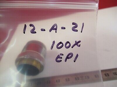 ZEISS GERMANY OBJECTIVE 100X EPIPLAN OPTICS MICROSCOPE PART AS PICTURED &12-A-21