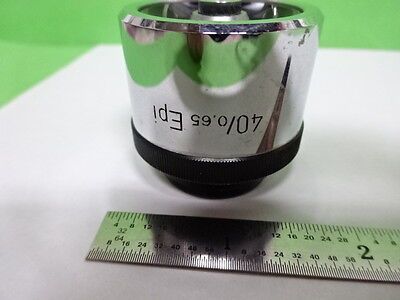 MICROSCOPE PART WILD HEERBRUGG SWISS EPI OBJECTIVE 40X OPTICS M20 AS IS #AF-01