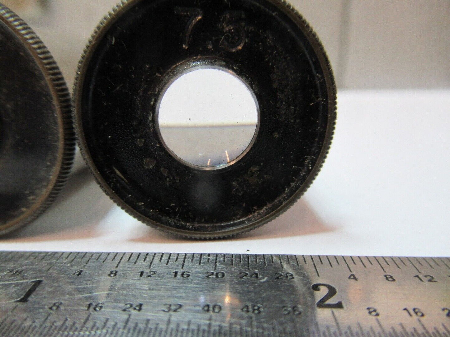 BAUSCH LOMB 7.5 ANTIQUE EYEPIECE PAIR LENS MICROSCOPE PART AS PICTURED &3-FT-X56