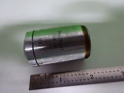 MICROSCOPE PART POLYVAR REICHERT OBJECTIVE 100X FLUOR LENS OPTICS AS IS #AF-E-09