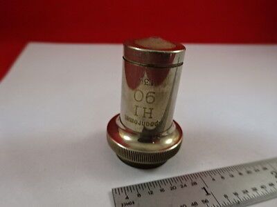 VINTAGE APOCHROMAT ZEISS OBJECTIVE 90X HI OPTICS MICROSCOPE PART AS IS &33-A-20