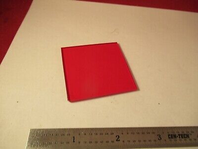 OPTICAL RED GLASS FILTER OPTICS AS PICTURED &FT-6-23