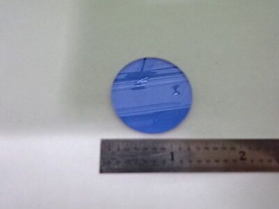 MICROSCOPE PART LEITZ GERMANY GLASS BLUE FILTER OPTICS #F5-B-15