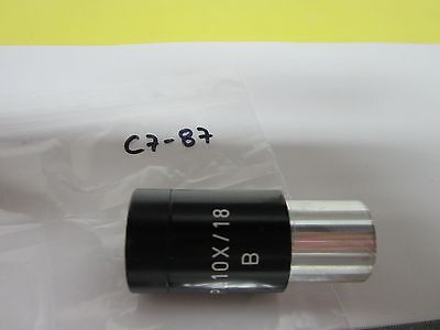 OPTICAL MICROSCOPE PART EYEPIECE PL 10X OPTICS BIN#C7-87