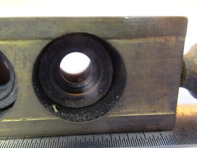 ANTIQUE BRASS STEREO OBJECTIVES OPTICS MICROSCOPE PART AS PICTURED &7B-B-81