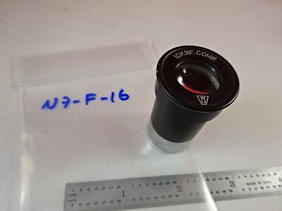 MICROSCOPE PART 10X WF COMP UNKNOWN MAKER EYEPIECE OCULAR OPTICS AS IS B#N7-F-16