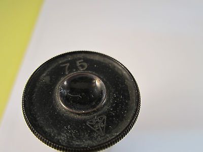 MICROSCOPE PART VINTAGE 7.5X  EYEPIECE OPTICS BIN#C1-18