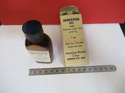 IMMERSION OIL R.I. 1.515 AMERICAN BRAND  MICROSCOPE PART AS PICTURED &P8-A-40