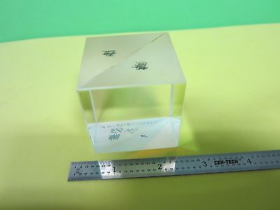 OPTICAL LARGE BEAM SPLITTER CUBE MIL SPEC LASER OPTICS BIN#E5-08