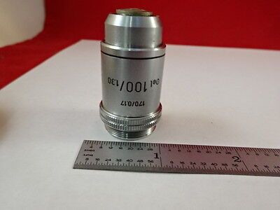 OBJECTIVE 100X /170 LEITZ GERMANY OPTICS MICROSCOPE PART AS PICTURED &J1-A-06