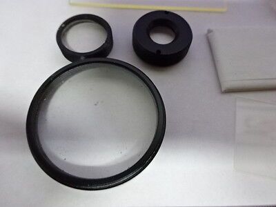 LOT OPTICS LENSES FILTERS COATED LENS OPTICAL SET OPTICS AS PICTURED &AB-43