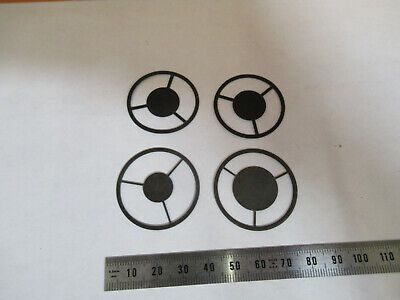 BAUSCH LOMB DARK FIELD INSERTS LOT MICROSCOPE PART AS PICTURED #P3-A-25