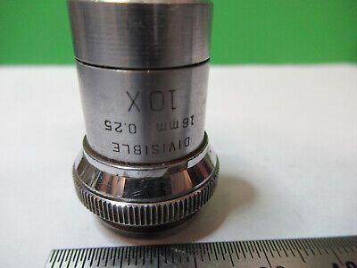 FOR PARTS cracked BAUSCH LOMB 10X OBJECTIVE MICROSCOPE PART AS PICTURED &Z1-A-24