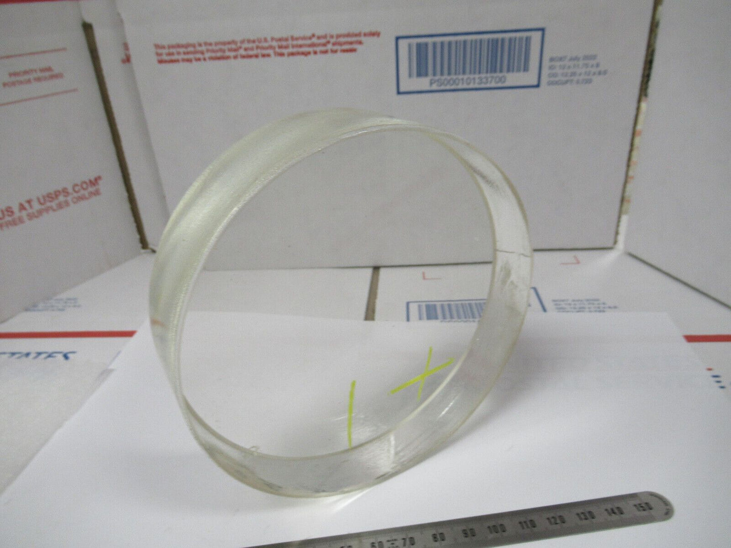 OPTICAL THICK GLASS LENS PREFORM PL-CC LASER OPTICS AS PICTURED W1-A-53