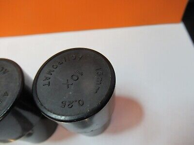 ANTIQUE LOT EMPTY OBJECTIVE CANS MICROSCOPE PART AS PICTURED #7B-B-116