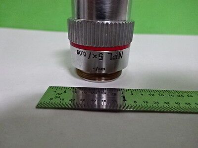 MICROSCOPE PART LEITZ GERMANY OBJECTIVE NPL 5X OPTICS #4-DT-A-11