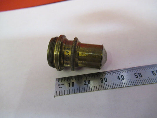 SPENCER ANTIQUE BRASS OPTICS 16mm OBJECTIVE MICROSCOPE PART AS PICTURED &Q3-B-14