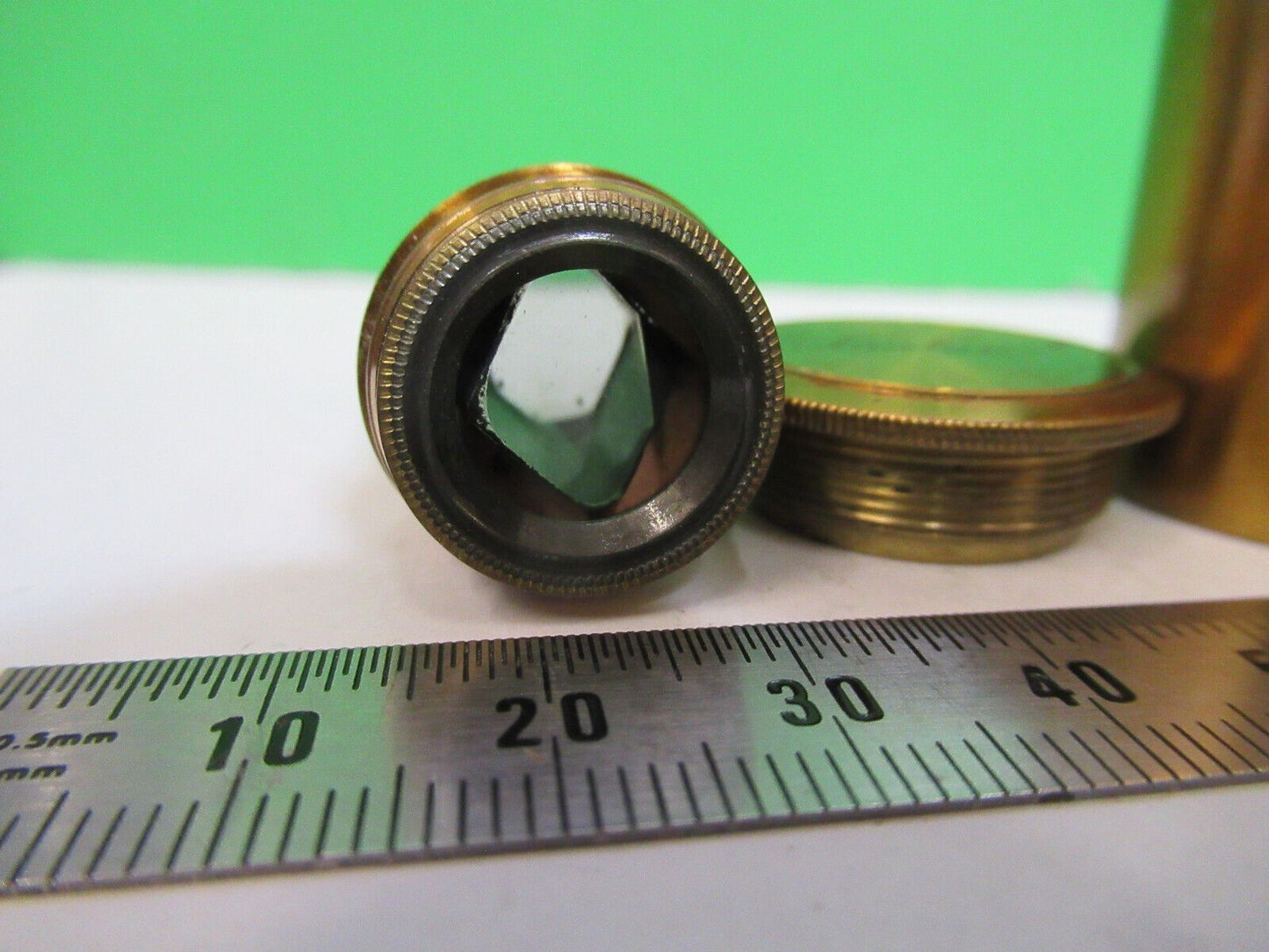 ANTIQUE BRASS POLARIZER POL UK SLIDE WATSON MICROSCOPE PART AS PICTURED &R2-B-61