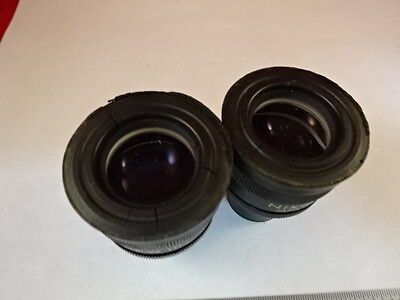 MICROSCOPE PART LOT PAIR  EYEPIECE OCULAR NIKON CFW 10X OPTICS AS IS #M4-B-09