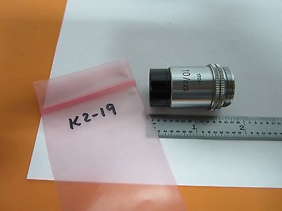 MICROSCOPE PART OBJECTIVE LEITZ GERMANY 10X OPTICS AS IS BIN#K2-19