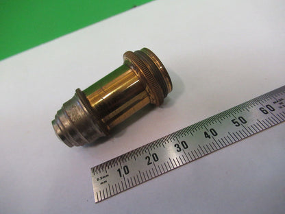 ANTIQUE BRASS E. LEITZ OBJECTIVE LENS "7" MICROSCOPE PART AS PICTURED Z4-B-57