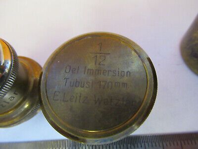 ANTIQUE BRASS ERNST LEITZ OBJECTIVE "6" MICROSCOPE PART AS PICTURED &F1-A-81