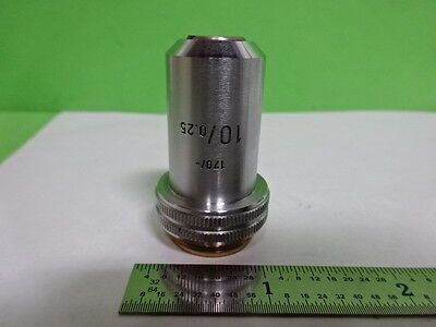 MICROSCOPE PART LEITZ GERMANY OBJECTIVE 10X OPTICS AS IS BIN#8M-C-17