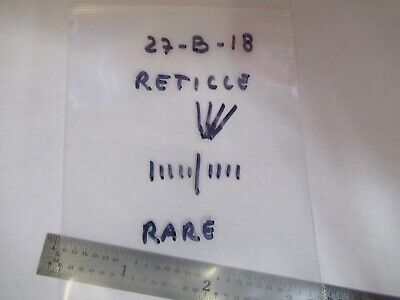 OPTICAL RETICLE GRATICULE RARE SHAPE SAMPLE MEASURING OPTICS AS PICTURED 27-B-18