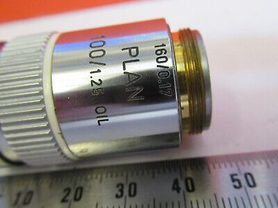 LEITZ WETZLAR OBJECTIVE PLAN 100X /160 LENS MICROSCOPE PART AS PICTURED &B2-A-28