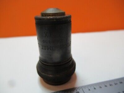 ANTIQUE BRASS OBJECTIVE BAUSCH LOMB APO 90X MICROSCOPE PART AS PICTURED &16-B-73