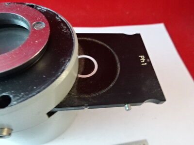 MICROSCOPE PART ZEISS GERMANY IM405 FILTER 465224 DARK PHASE OPTICS AS IS #88-44