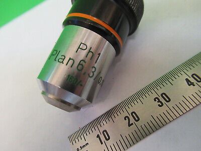 ZEISS GERMANY PHASE PH1 6.3X OBJECTIVE MICROSCOPE PART AS PICTURED &Q9-A-107