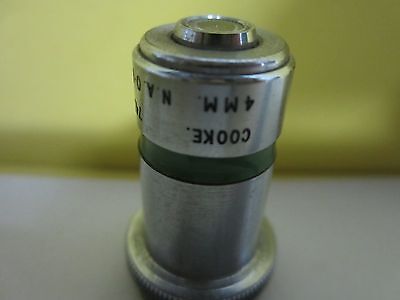 MICROSCOPE PART OBJECTIVE COOKE 40X OPTICS AS IS BIN#34-T-18