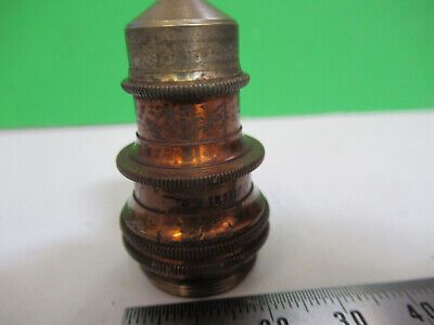 ANTIQUE BRASS BAUSCH LOMB OBJECTIVE MICROSCOPE PART OPTICS AS PICTURED &z9-a-111