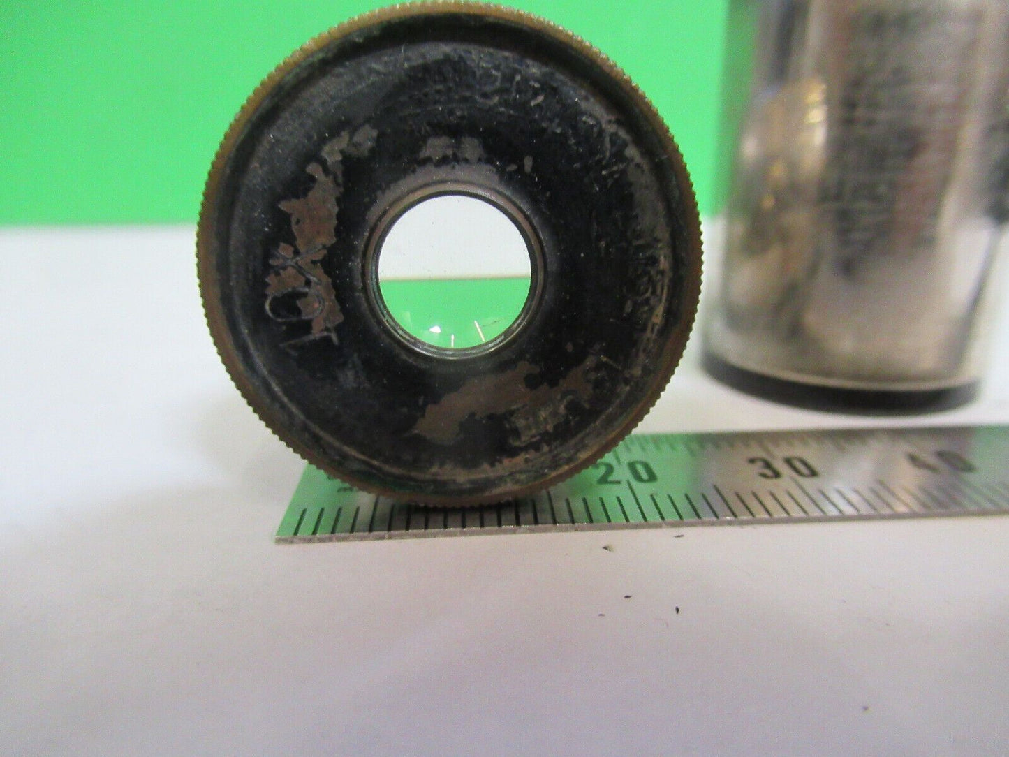 PAIR ANTIQUE ERNST LEITZ EYEPIECE 10X MICROSCOPE PART  AS PICTURED &Z9-A-104