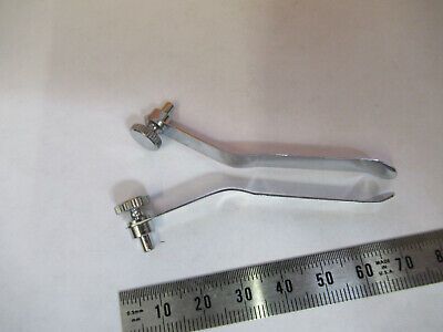 PAIR of CLIPS STAGE MICROSCOPE PART AS PICTURED &H1-B-30