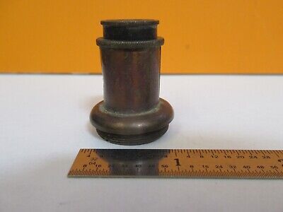 ANTIQUE BRASS UNKNOWN MAKER OBJECTIVE MICROSCOPE PART AS PICTURED &7B-B-30