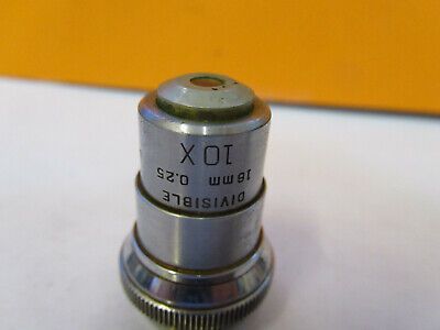 VINTAGE BAUSCH LOMB 10X OBJECTIVE OPTICS MICROSCOPE PART AS PICTURED P4-A-88