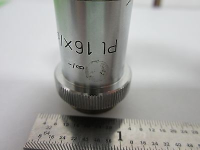 MICROSCOPE OBJECTIVE LEITZ PL 16X GERMANY OPTICS AS IS BIN#M3-89