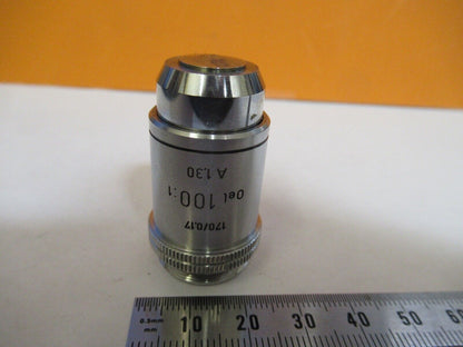 LEITZ WETZLAR 100X /170 OBJECTIVE LENS OPTIC MICROSCOPE PART AS PICTURED 1-DT-18