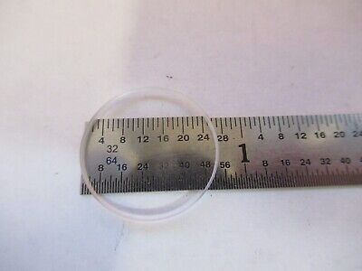 OPTICAL GLASS FLAT LENS MICROSCOPE PART OPTICS AS IS &3K-A-06