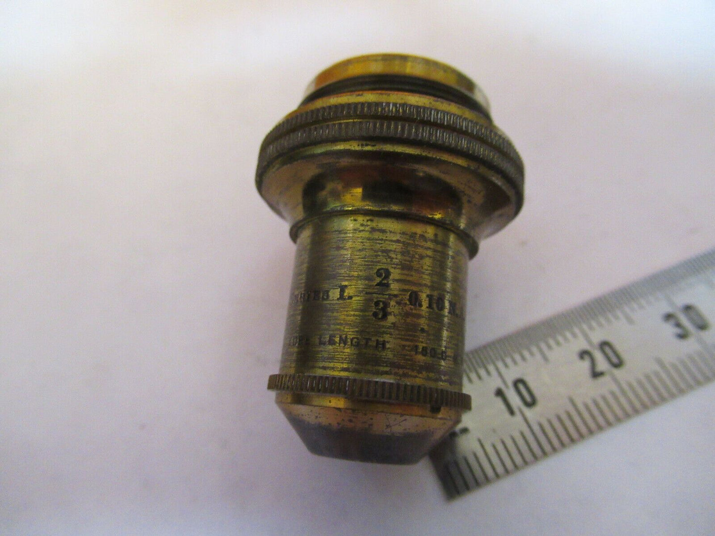 ANTIQUE BAUSCH LOMB 2/3 OBJECTIVE LENS MICROSCOPE PART AS PICTURED #P2-A-07