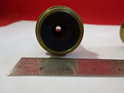 ANTIQUE BRASS OBJECTIVE HOMG 2mm LEITZ ?? GERMANY MICROSCOPE PART AS IS &92-13