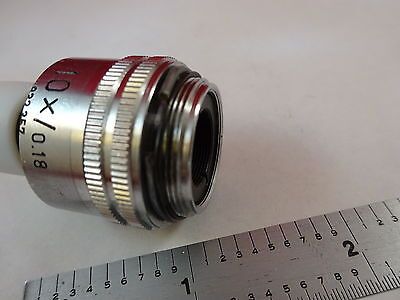 MICROSCOPE PART LEITZ GERMANY OBJECTIVE CUSTOM 10X OPTICS AS IS BIN#Q3-A-15