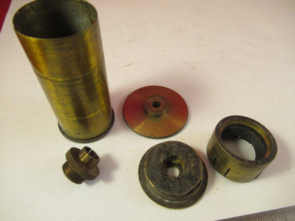 FOR PARTS LOT ANTIQUE BRASS VINTAGE MICROSCOPE PARTS AS PICTURED &FT-4-102