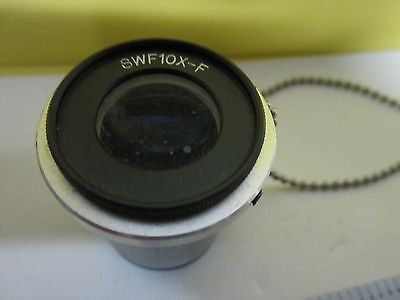 MICROSCOPE PART EYEPIECE JAPAN SWF 10X-F + CHAIN OPTICS BIN#34-T-11