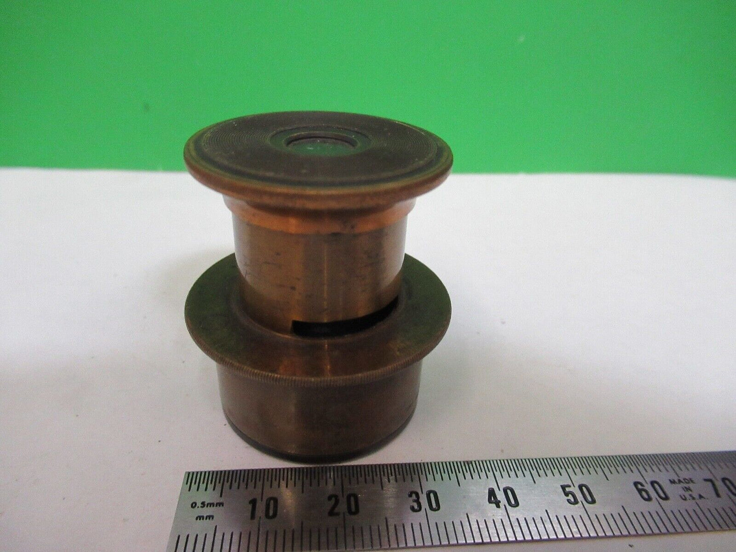 ANTIQUE BRASS BAUSCH LOMB EYEPIECE RARE OPTICS MICROSCOPE PART Z1-FT-96